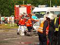 Schwerer Unfall mit Reisebus Lohmar Donrather Dreieck P129